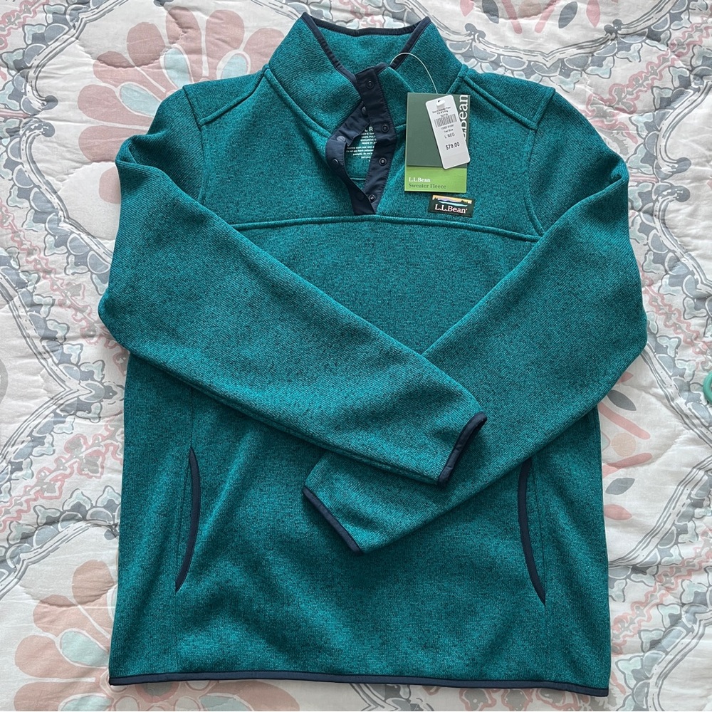 NWT L.L. Bean Sweater Fleece Size L